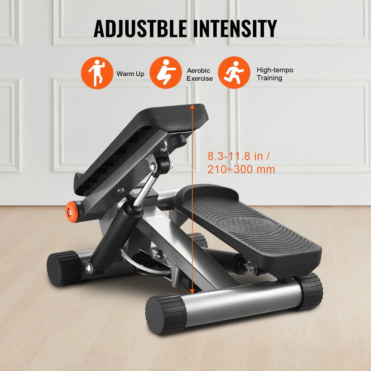 Stair Stepper For Exercise At Home Hydraulic Mini With Resistance Band