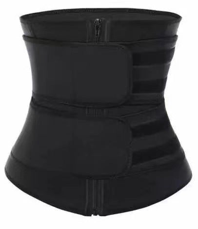 Women's Zipper Belly Band Neoprene Body Shaper Violently Sweat Belt