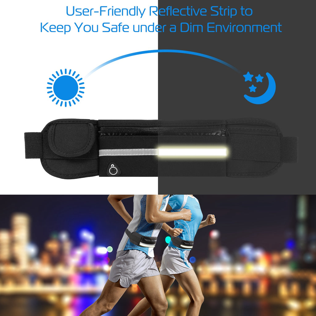 1Pc Sports Waist Bag Running Belt Pack Waterproof Adjustable Pouch