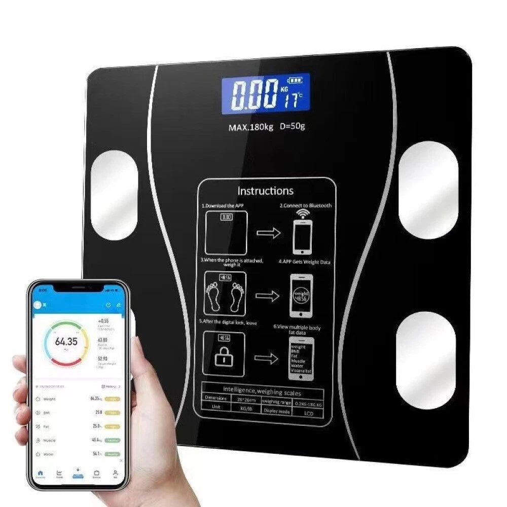 Body Scale 180 Kg Bluetooth Smart BMI Digital Wireless Bathroom