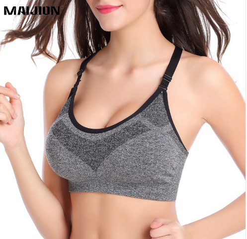 Women Shockproof Sport Bras Professional Yoga Shirts Tops, Seamless Sports