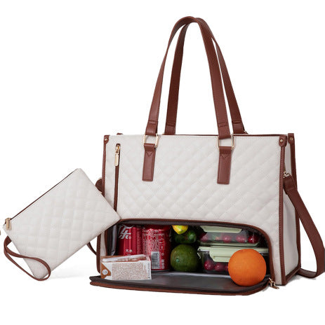 Fashionable Lunch Tote Bag Women's Thermal Insulation Box Leak-proof Crossbody