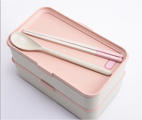Eco-friendly Bamboo 3-layer Lunch Box Microwave Safe Bento