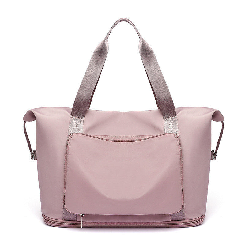 Foldable Large Capacity Women Gym Bags Shoulder Bag Training Travel Handle