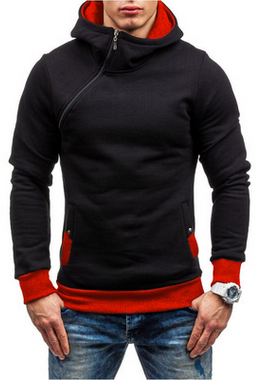 Oblique Zipper Hoodie Men's Tracksuit