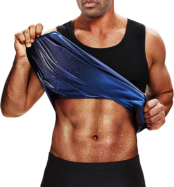 Sauna Sweat Vest Workout Tank Top Waist Trainer For Men Compression Enhancing