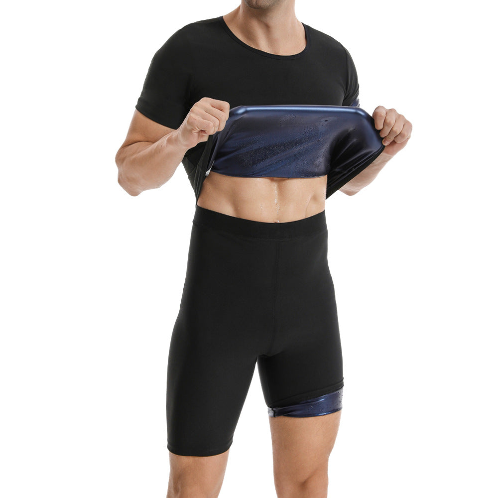 Men's Violently Sweat Suit Sports Short-sleeved Shorts