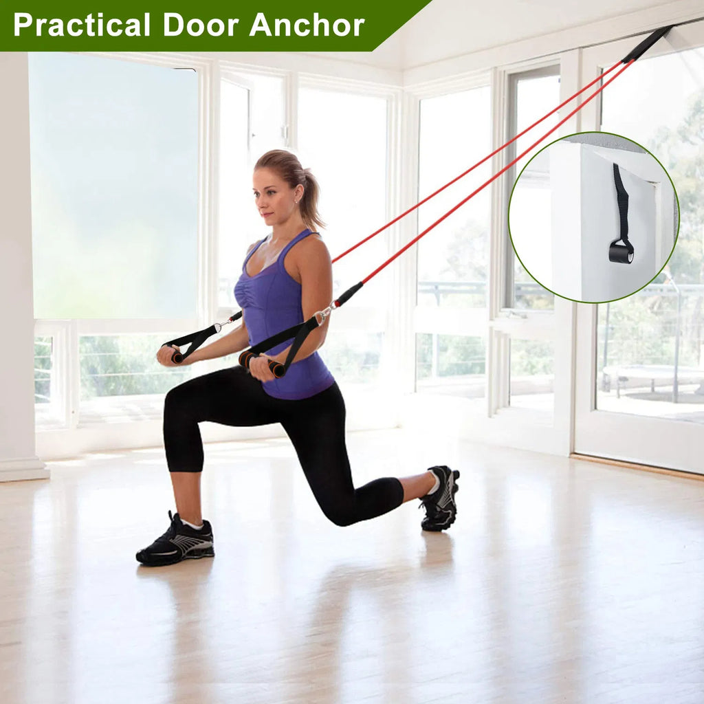 11Pcs Resistance Bands Set Fitness Workout Tubes Exercise Tube