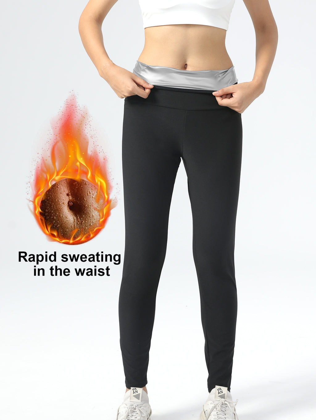 Sauna Sweat Pants For Women, High Waist Compression Workout Leggings, Thermo