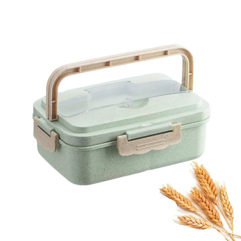 Student Lunch Box Three Grid Plastic