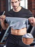 Sauna Shirt For Men Heat Trapping Sweat T-shirt Suit Compression Workout Gym