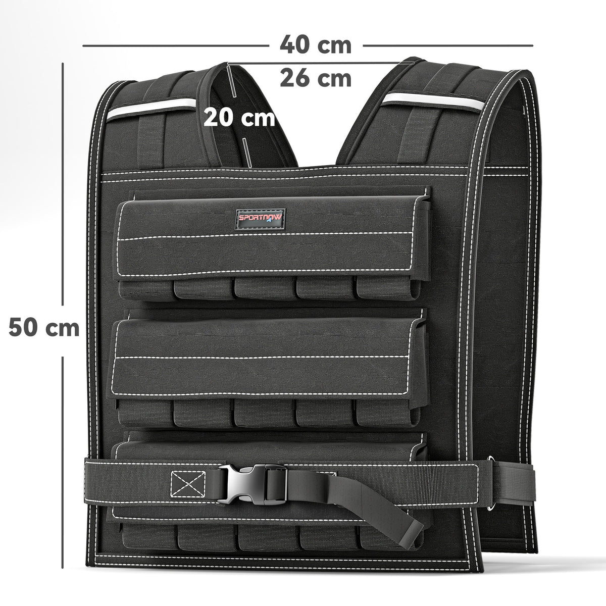 15KG Adjustable Weighted Vest With 30 Metal Weights