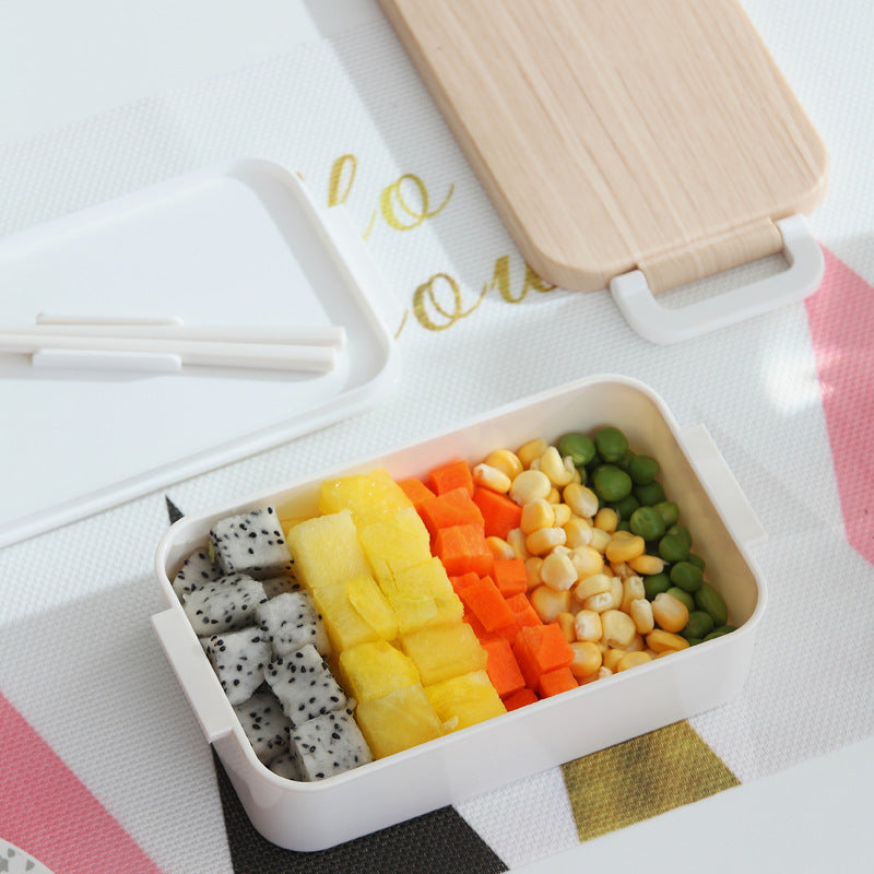 Rectangular Wooden Lunch Box Student