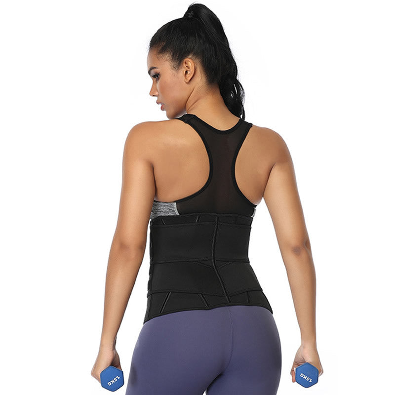 X-bone Neoprene Double Belt 4 Breasted Belly Band Velcro Waistband Sports