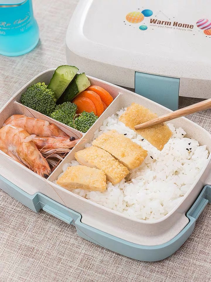 Lunch Box Office Worker Wheat Fiber Compartment Japanese Student White Tie