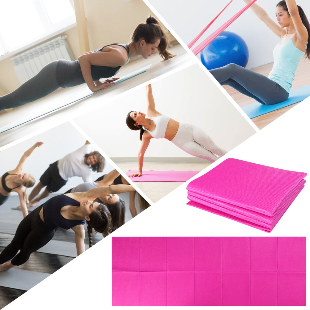 Non Slip Yoga Mat 3 Folding Gymnastics Fitness Exercise Gym Oxford Airtrack