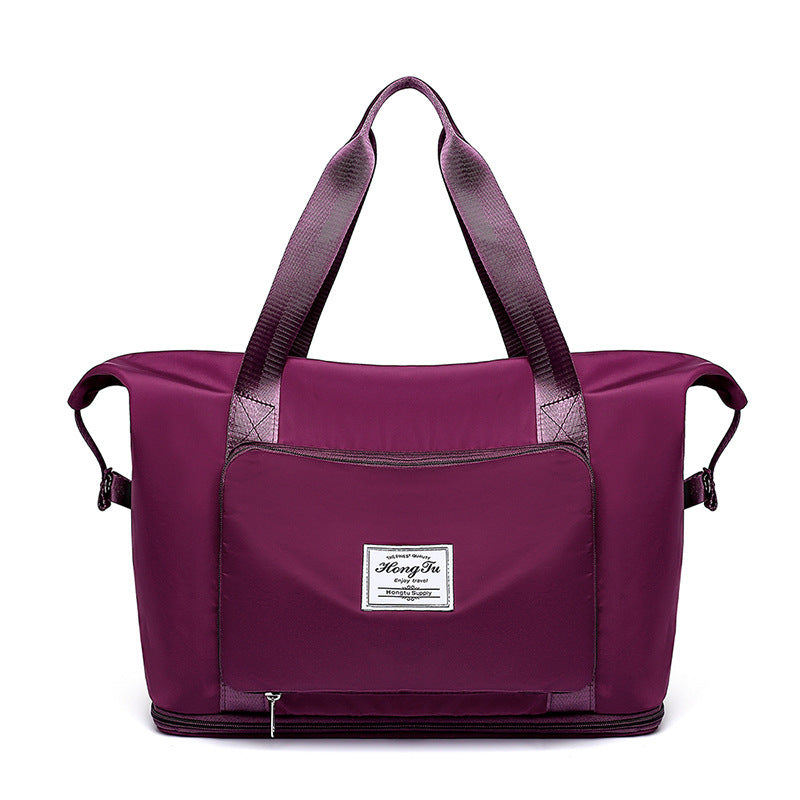 Foldable Large Capacity Women Gym Bags Shoulder Bag Training Travel Handle