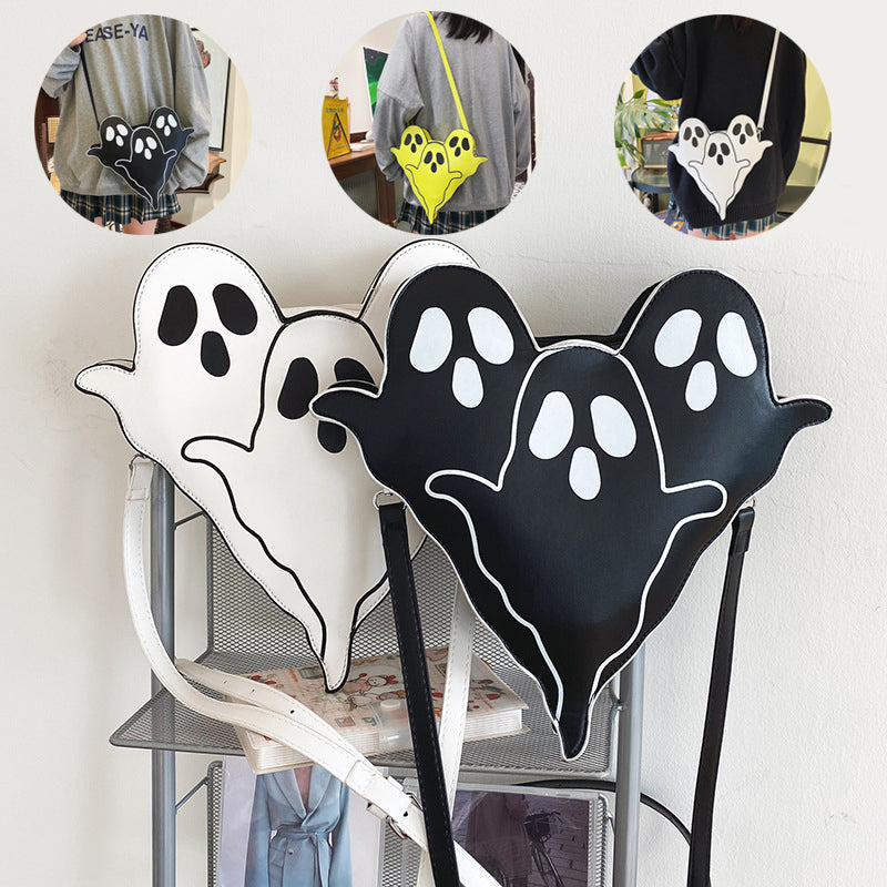 Halloween Bags Funny 3D Cartoon Ghost Shoulder Women Cute Cell Phone Purses
