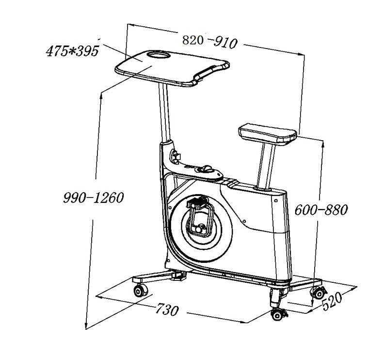 Desk Home Exercise Bike Small Magnetic Control Silent Aerobic