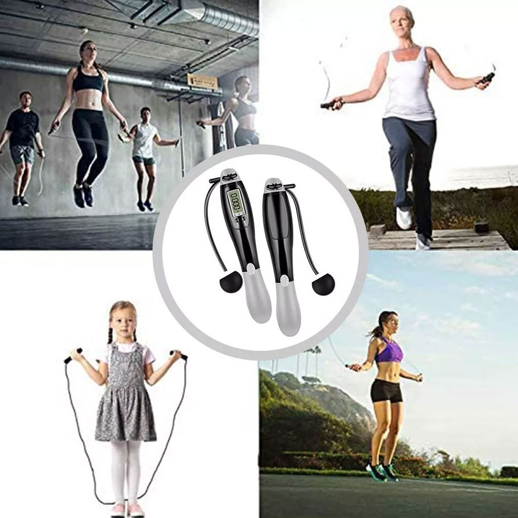 Cordless Skipping Rope Ropes Smart Screen With Weighted For Sports Fitness