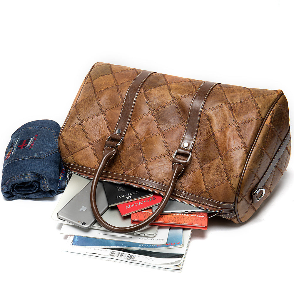 Checked Vintage Men's Bag Duffel