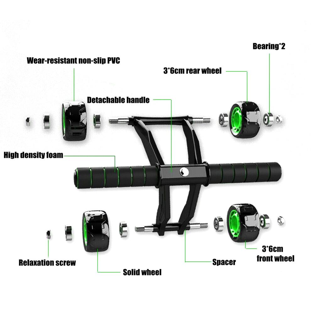 Four-wheeled Abdominal Roller Home Exercise Muscle Fitness Equipment