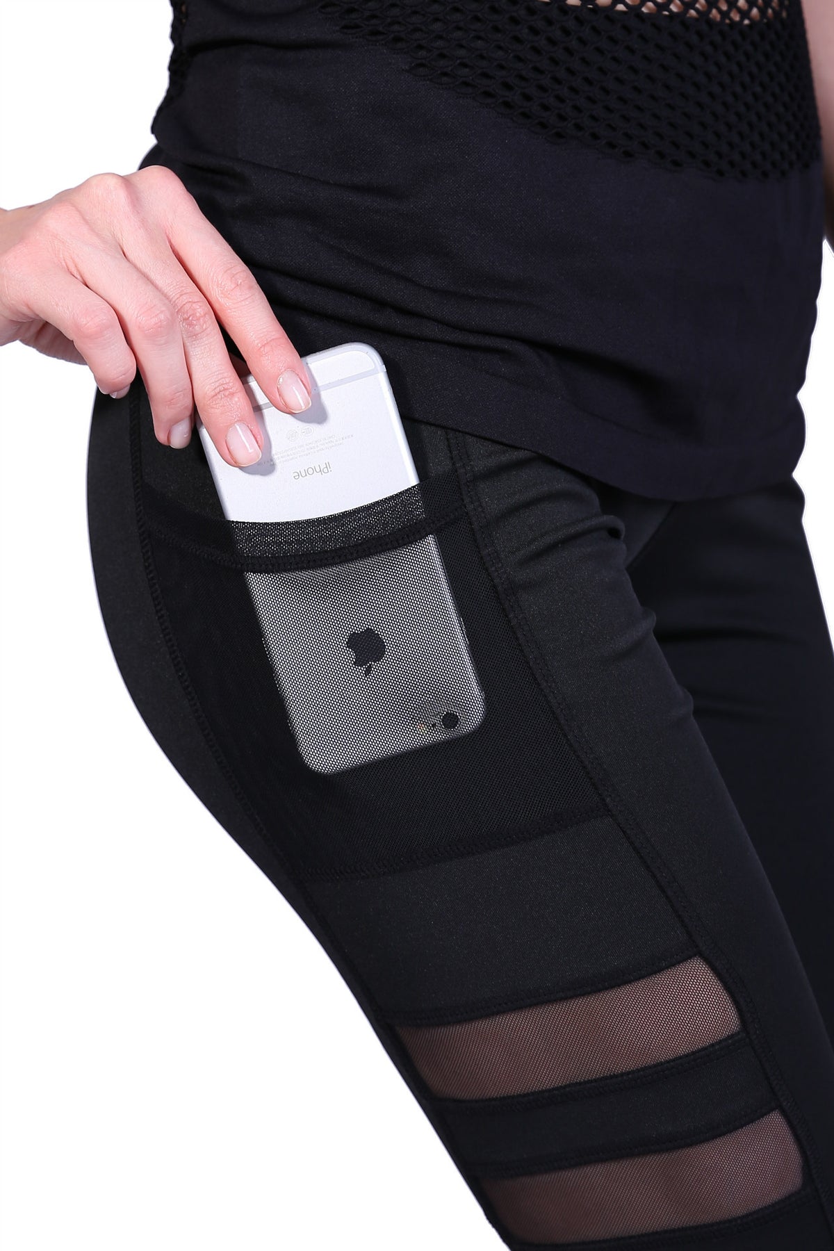 Women's Quick Drying High Waist Pocket Mesh Sports Pants