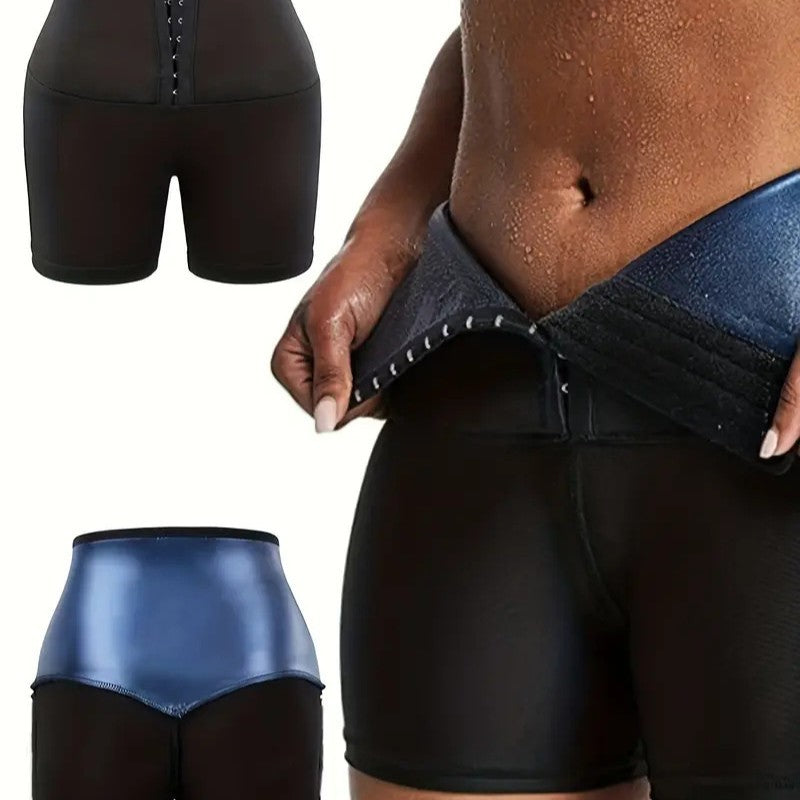Sweaty Three-breasted High-waist Sauna Shorts Belly-tight Waist Fitness Shaping