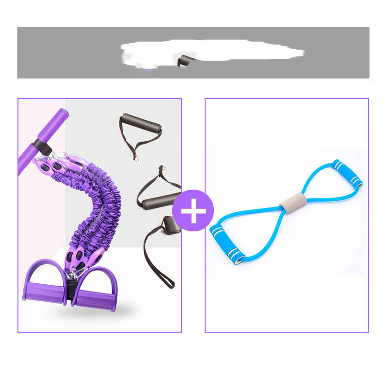 Multi Function Tension Rope Strong Fitness Resistance Bands Latex Pedal Pull