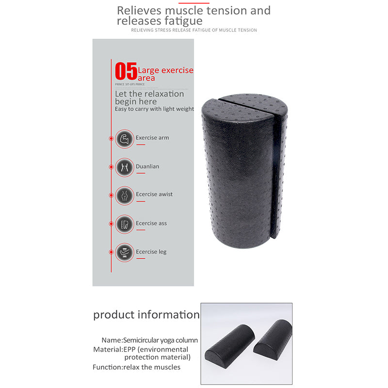Yoga Foam Roller EPP Semi-circular Smooth Fitness Equipment Muscle Massage