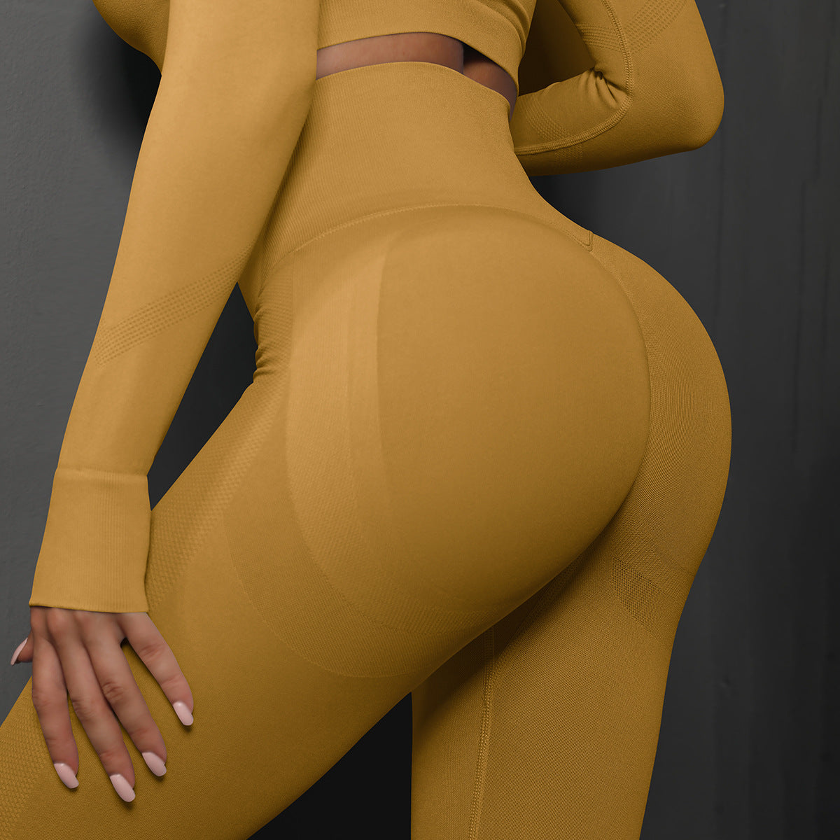 High Waist Seamless Yoga Pants Women's Solid Color Full Length Leggings Fitness