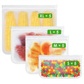20Pcs Reusable Food Storage Bags 5 Sandwich Snack Gallon Quart Bag Leakproof