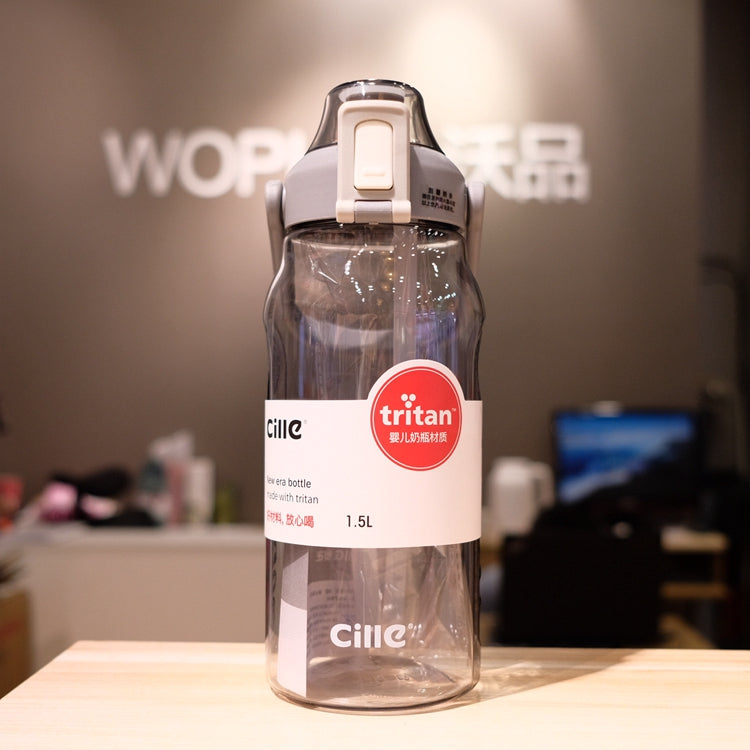 Water Glass Straw Bottle With Scaled Material Sports