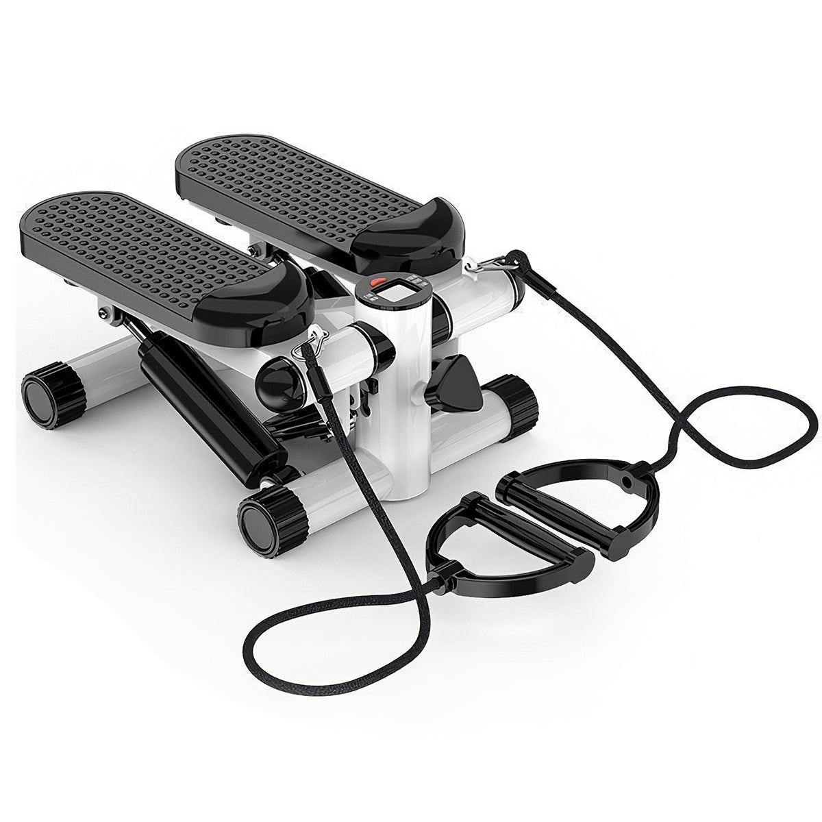 Stepper For Exercise Mini Fitness With 2 Resistance Bands LCD Monitor Max