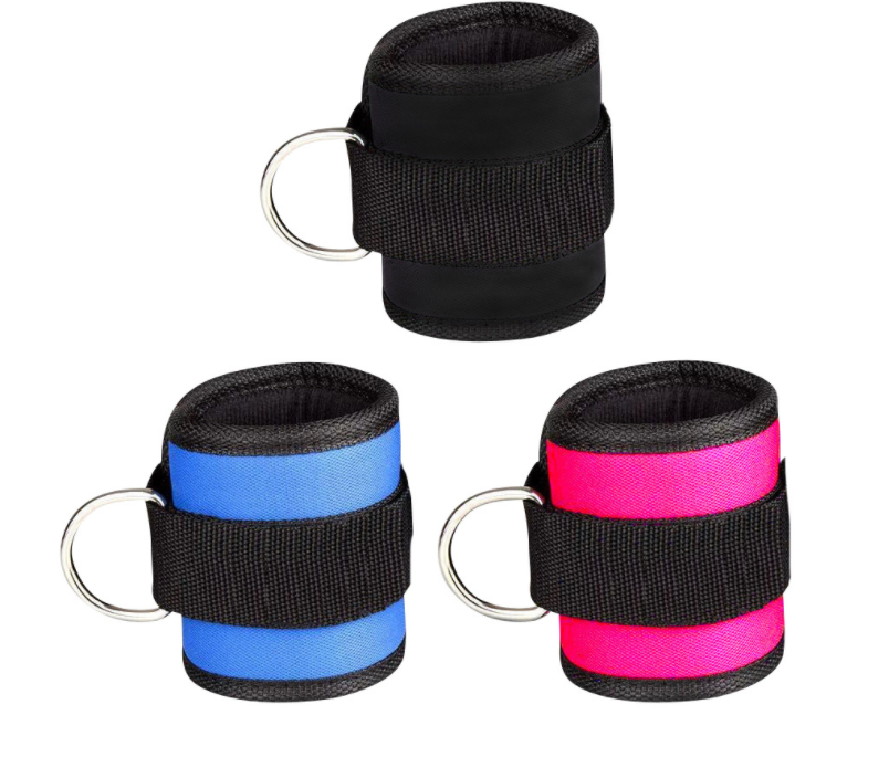 D-ring Ankle Strap Buckle Adjustable Weights Gym Leg Cuffs Power Weight Lifting