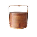 Portable Lunch Box Solid Wood Picnic Retro