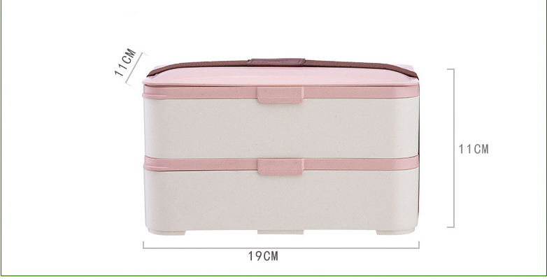 Eco-friendly Bamboo 3-layer Lunch Box Microwave Safe Bento