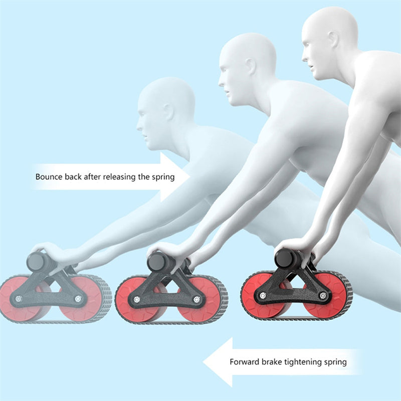 Double Wheel Abdominal Exerciser Women Men Automatic Rebound Ab Roller Waist