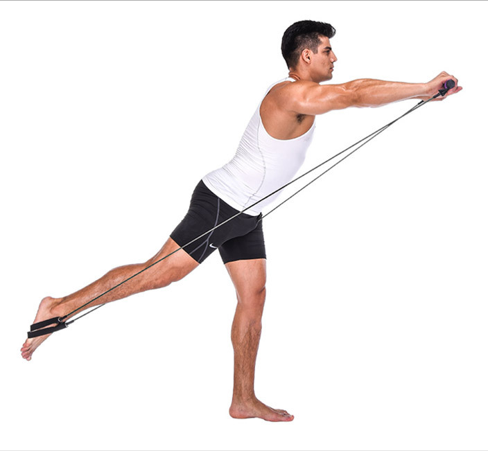 Yoga Crossfit Resistance Bands Exerciser Pull Rope Portable Gym Workout Pilates