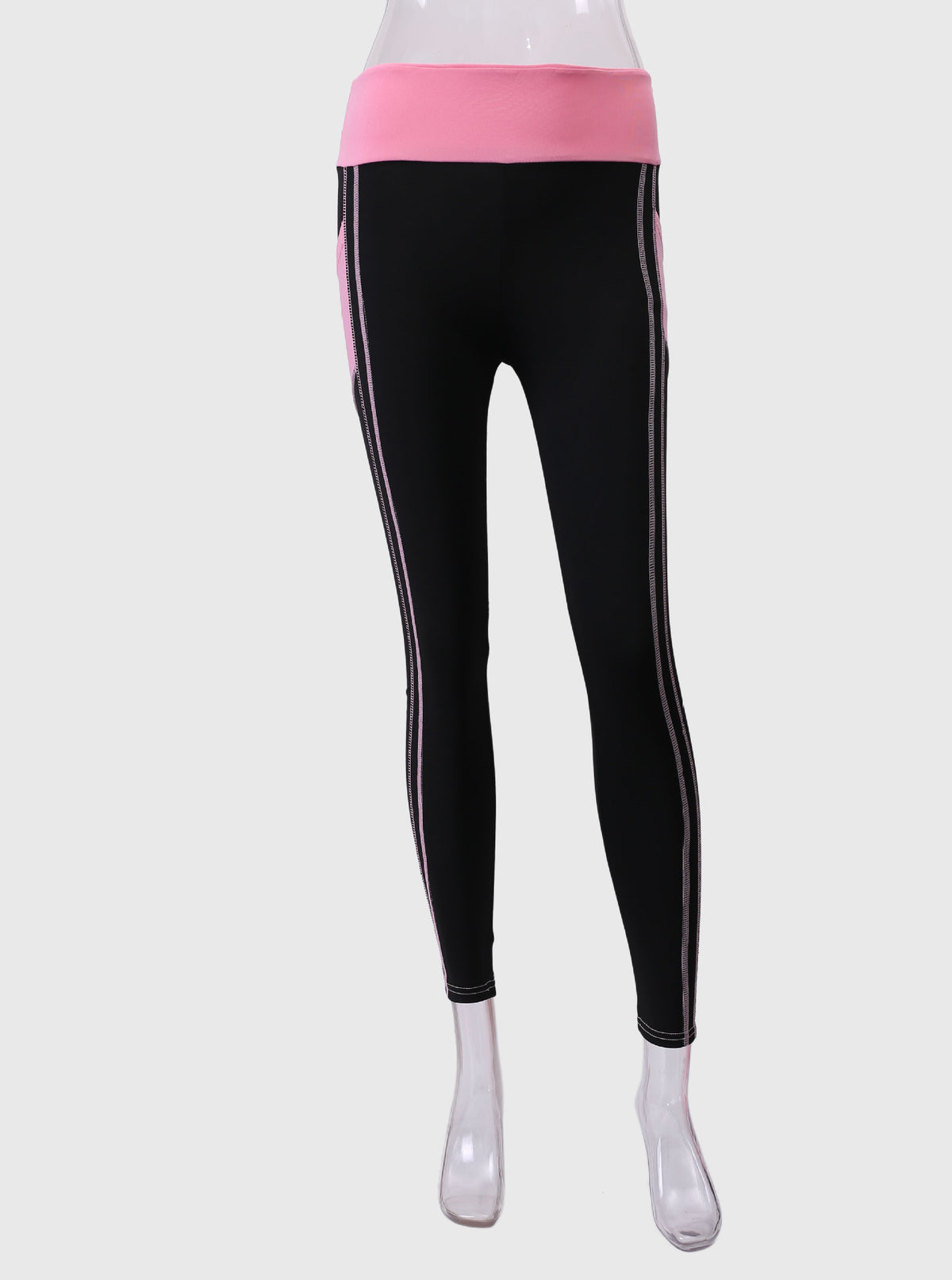 Quick-drying Gothic Color Block Leggings Fashion Ankle-length Fitness With