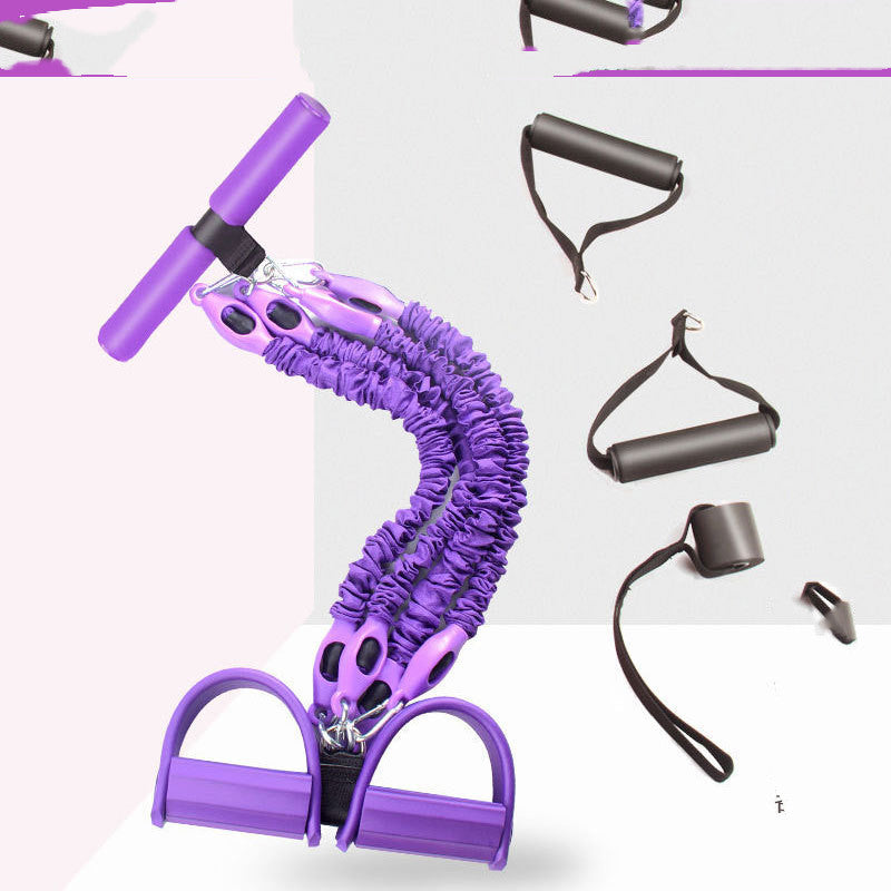 Multi Function Tension Rope Strong Fitness Resistance Bands Latex Pedal Pull
