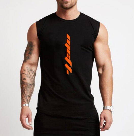 Gym Sleeveless Shirt Cotton Tank Top For Men Sportswear Vest