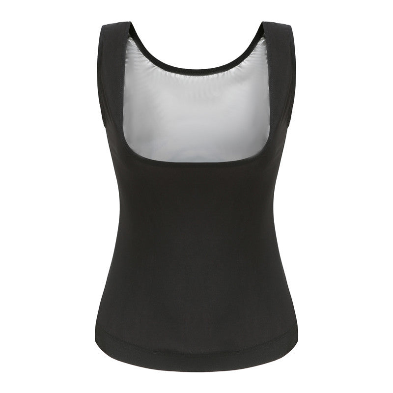 Ladies' Silver-coated Corset, Abdomen, Plastic Waist, Sauna Vest, Wicking