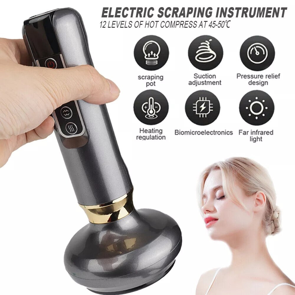 12 Levels Electric Cupping Massager Vacuum Suction Guasha Anti Cellulite