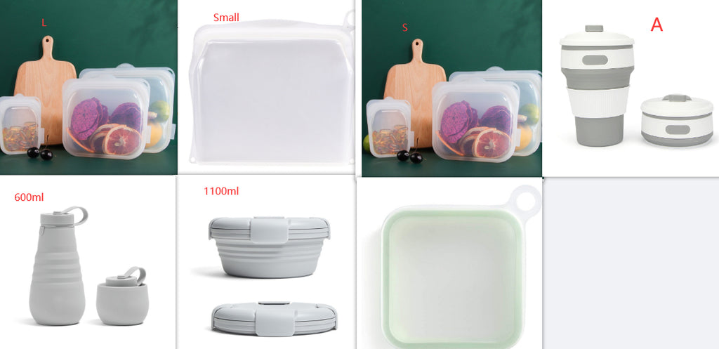 Portable Silicone Sandwich Toast Lunch Box Bento Microwave Fridge Food Storage