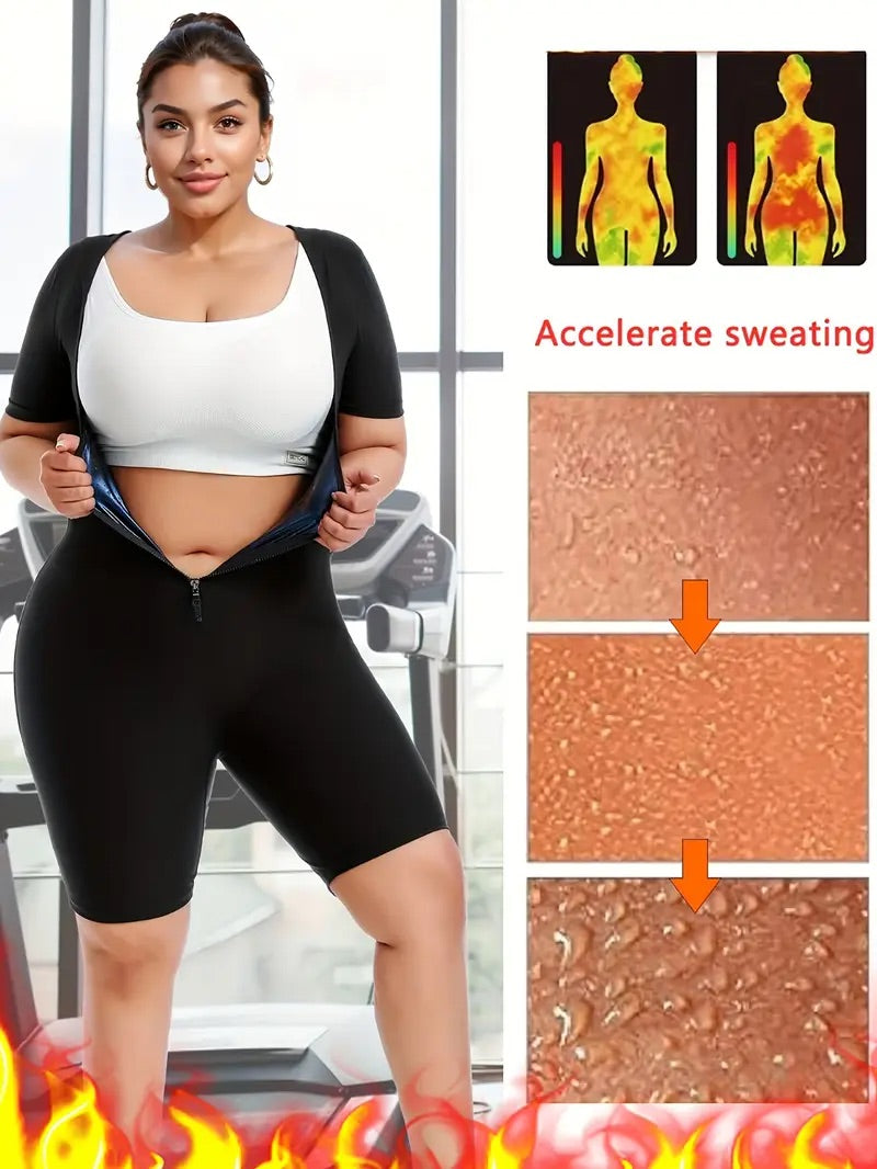 Sauna Suit Romper For Women Slimming Waist Trainer Vest 3 In 1 Sliming Full