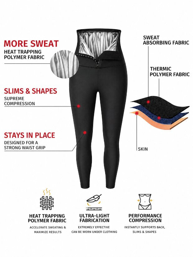Sauna Pants For Men High Waist Sweat Leggings Compression Workout Legging Suit