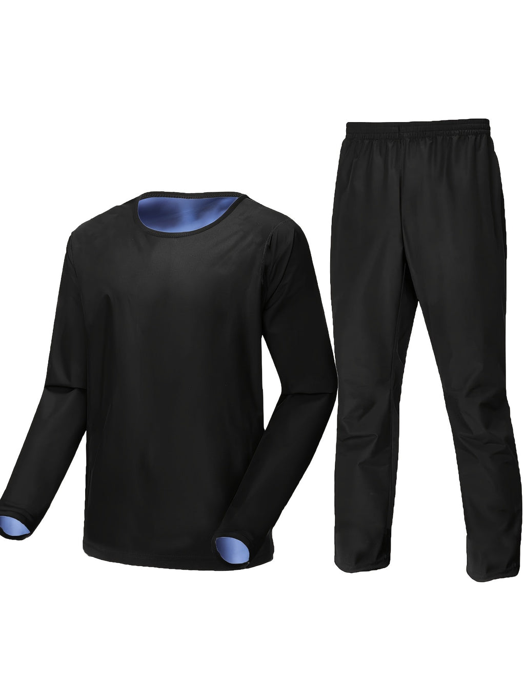 Sauna Suit With Trousers For Men Long Sleeve Heat Trapping Sweat Joggers Body