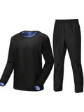 Sauna Suit With Trousers For Men Long Sleeve Heat Trapping Sweat Joggers Body