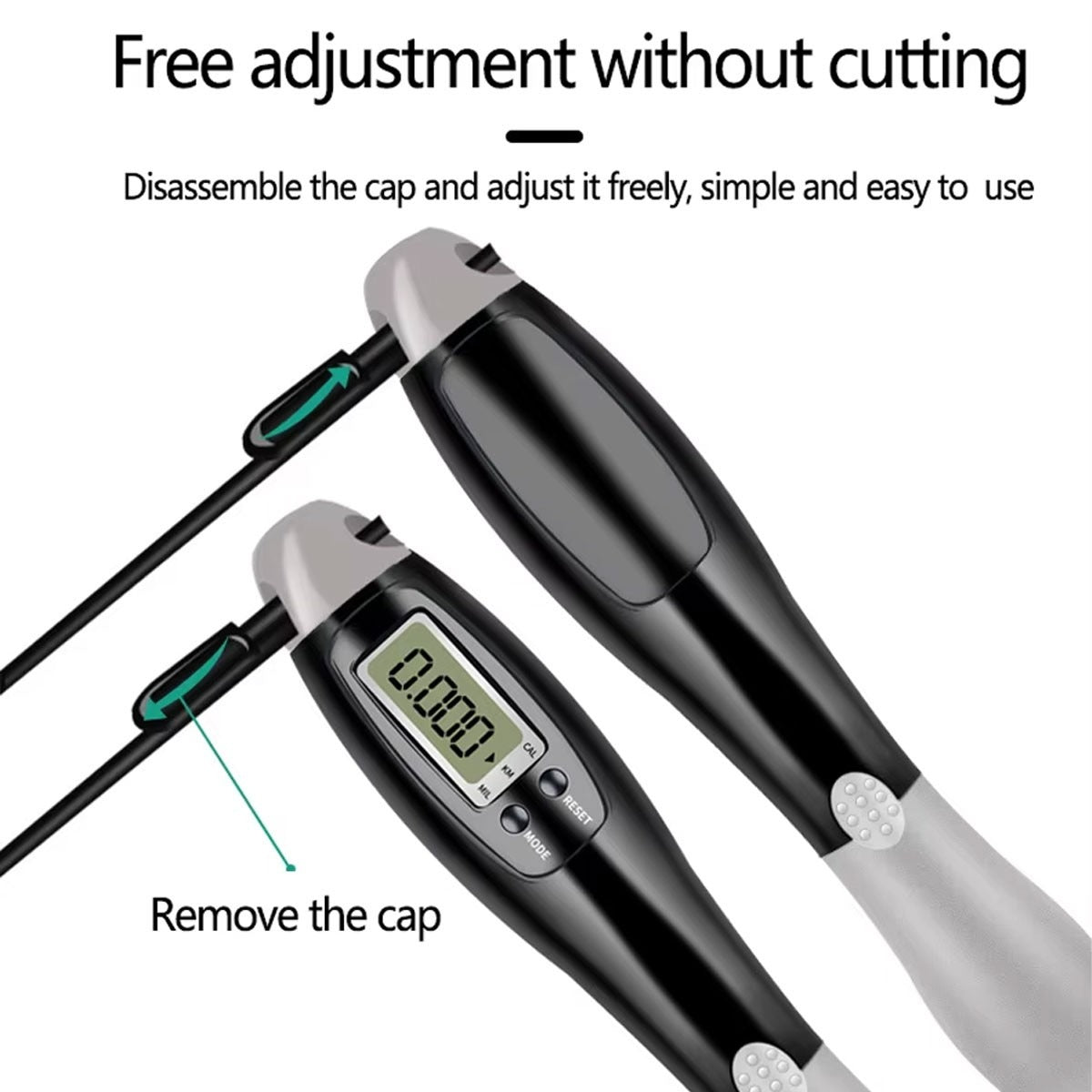 Cordless Skipping Rope Ropes Smart Screen With Weighted For Sports Fitness